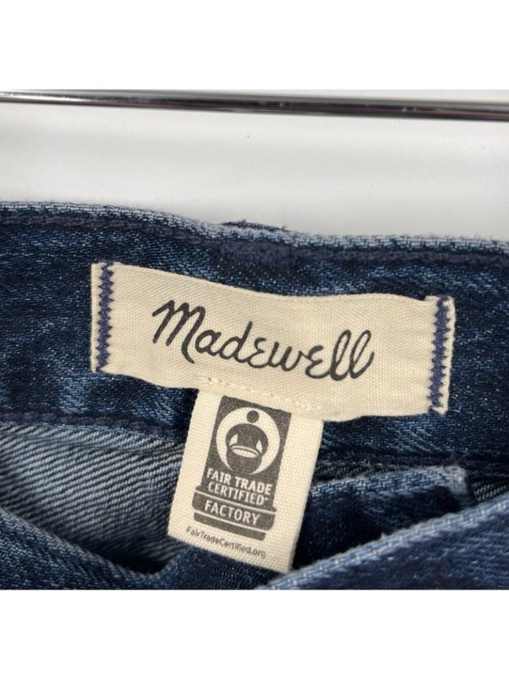 MADEWELL Women's Dark Sandford Wash Balloon V-Waist Crop Jeans Size 25 - Picture 3 of 7